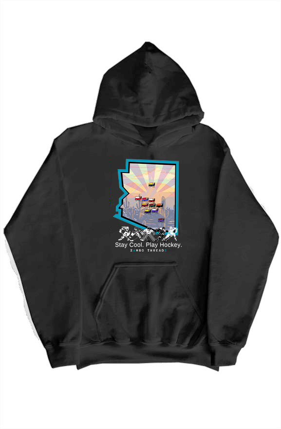 Adult AZ Home Ice Hoodie with Detailed Hood