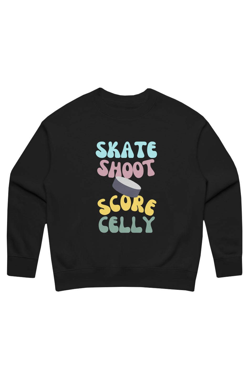 Skate Shoot Score Celly WOmen's Relaxed Crew