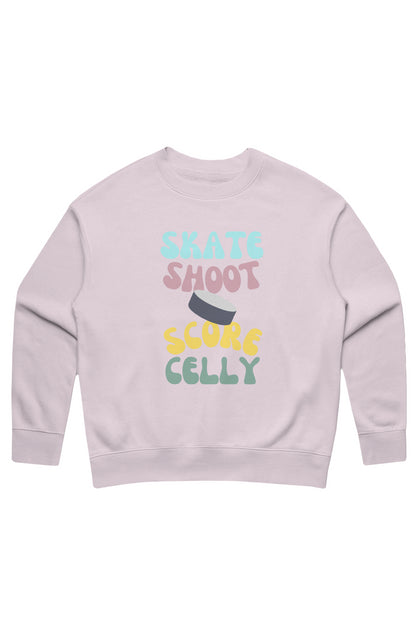 Skate Shoot Score Celly Women's Relaxed Crew