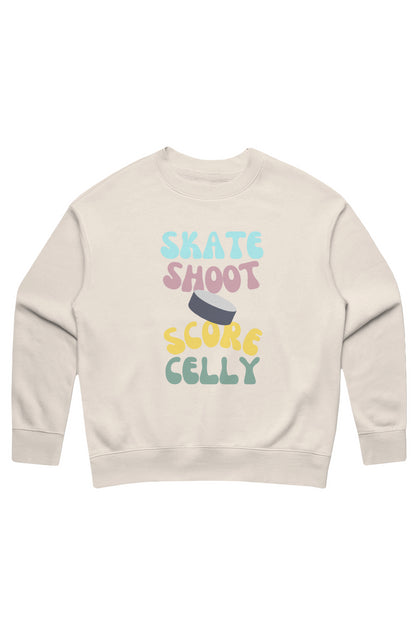 Skate Shoot Score Celly Women's Relaxed Crew