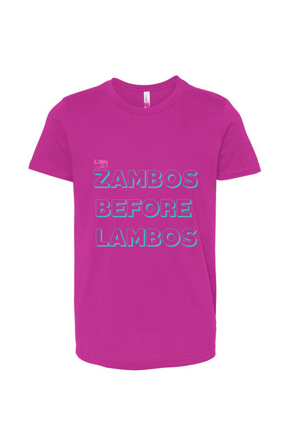 Zambos Before Lambos Youth Short Sleeve T-Shirt