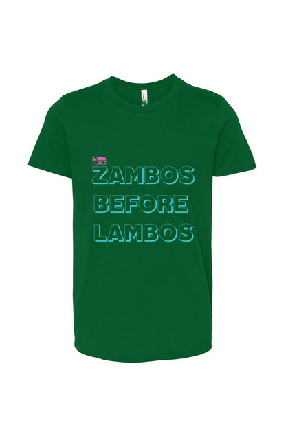 Zambos Before Lambos Youth Short Sleeve T-Shirt